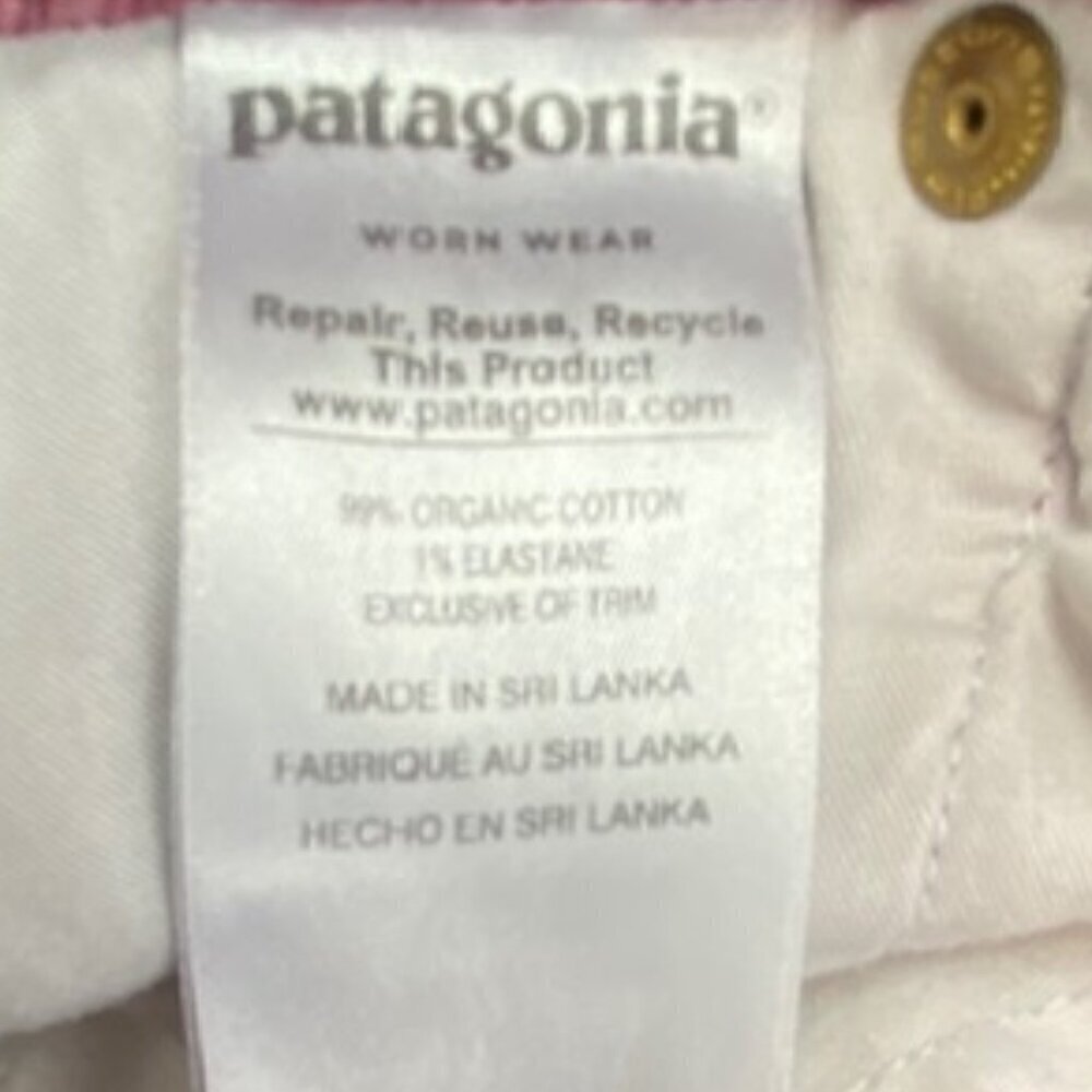 PATAGONIA Cotton Corduroy Slim Pants Jeans Burgundy 27 - Picture 14 of 15